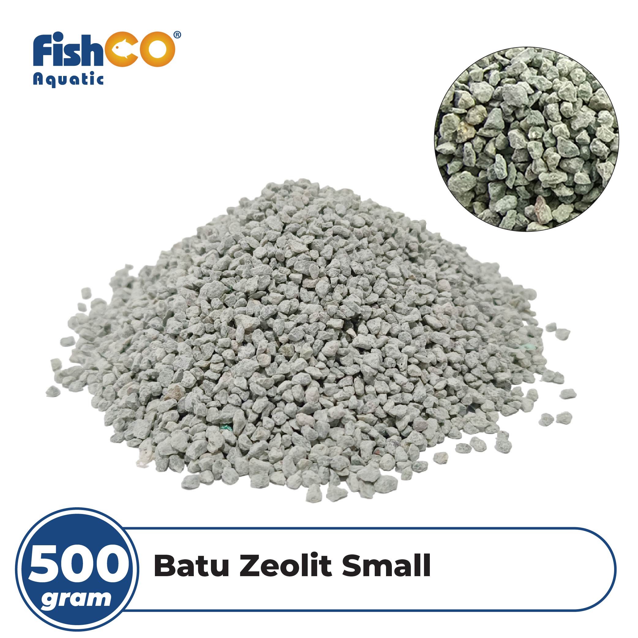 Batu Zeolite/Zeolit Small Mineral Stone Media Filter Aquarium 500gr