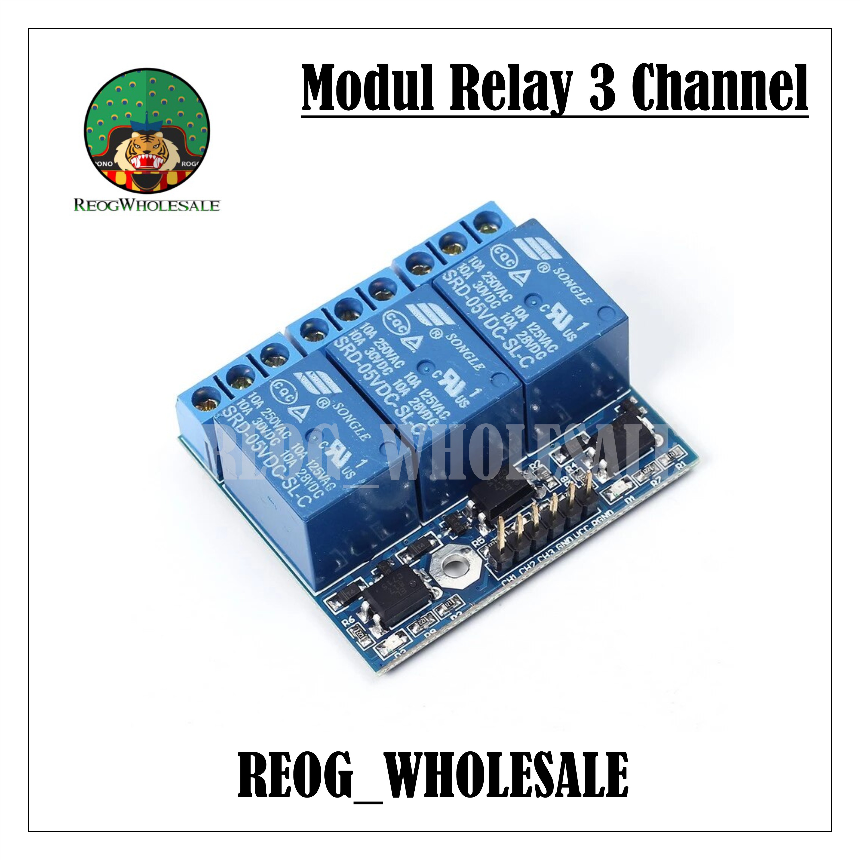 Modul Relay 3 Channel dengan Isolation Optocoupler Isolation 3.3V 5V ...