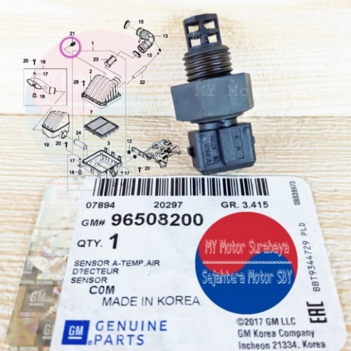 Capteur Température Air Daewoo 96508200 - Pour Matiz, Spark, Chevrolet - Neuf