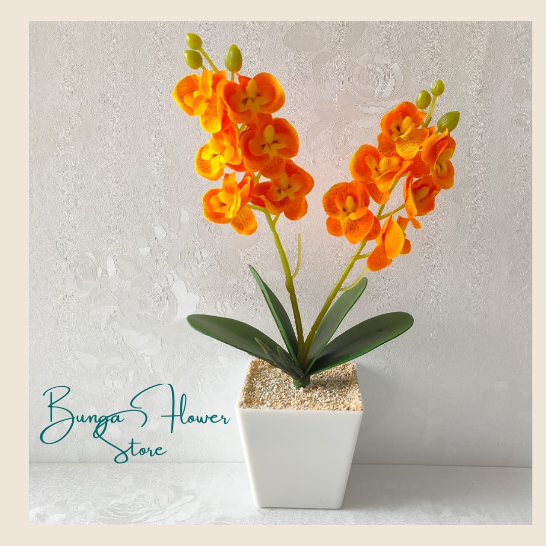 Harga Promo Bunga Artifisial Anggrek Korea Import High Quality Tinggi 30cm Cabang Dua Pajangan Gift Hadiah Dekorasi Bunga Flower Store Lazada Indonesia
