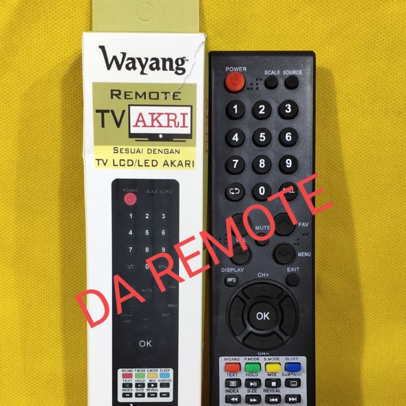 REMOTE REMOT TV AKARI LED LCD SEPERTI ORIGINAL