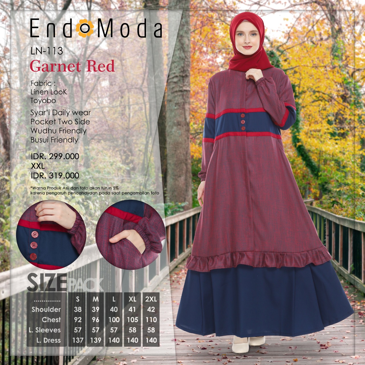 Gamis Endomoda Ln 113 Dress Muslimah Lazada Indonesia