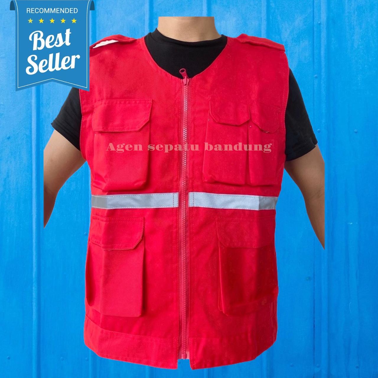 rompi safety proyek bahan drill scotlight bonus bordir safety bendera ...