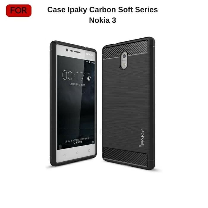 CASE IPAKY CARBON NOKIA 3 / NOKIA 3.1 SOFTCASE IPAKY CARBON FIBER ...