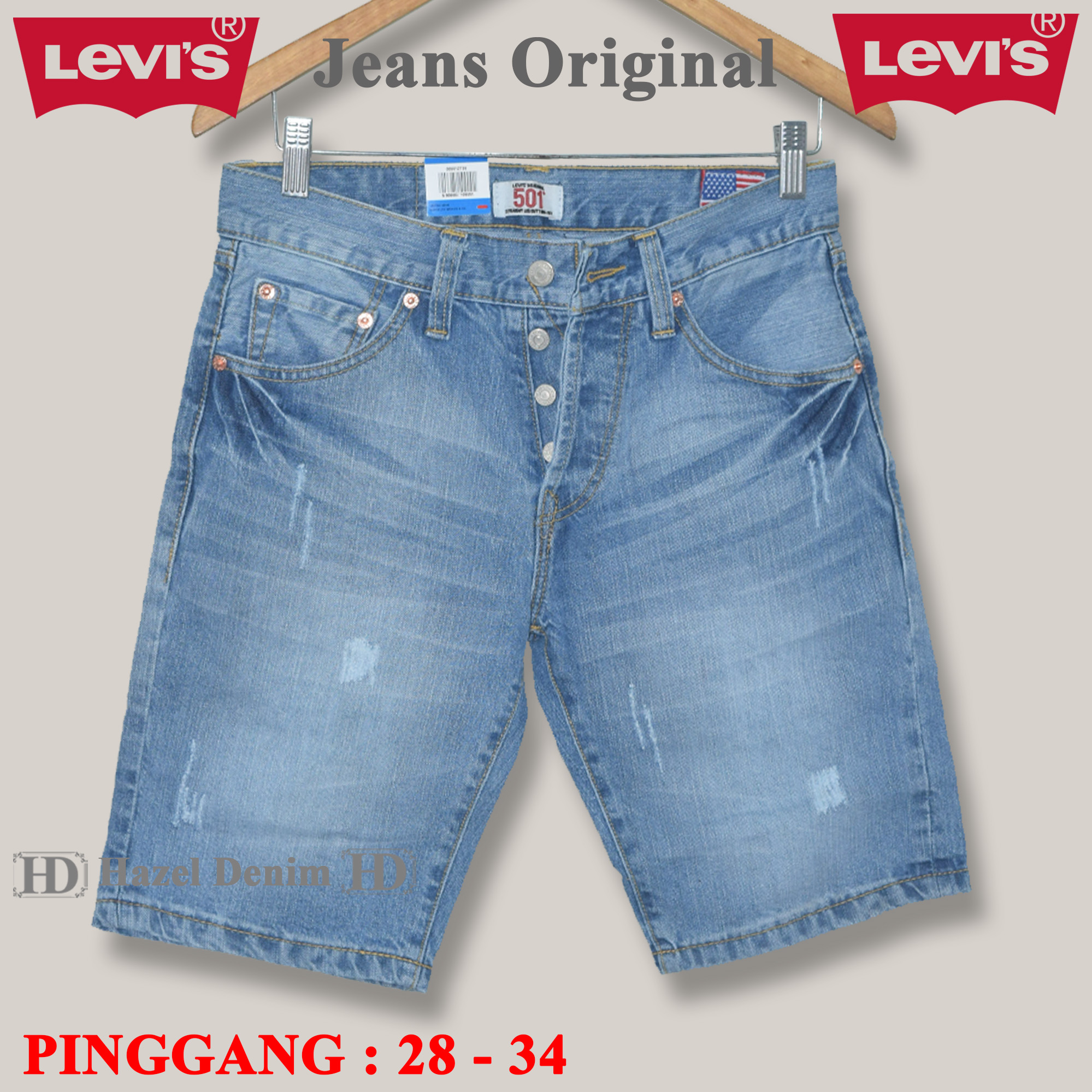 Celana Jeans Pendek Pria Levis 501 