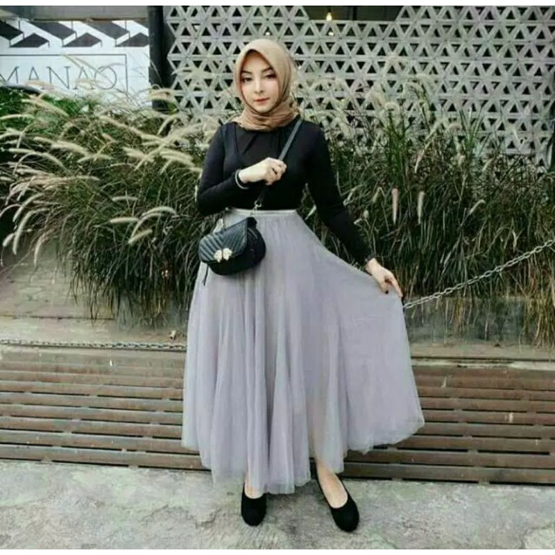 ROK TUTU DEWASA LAPIS,DOBEL TUTU,PJ 90CM FREE KAOS POLOS DEWASA
