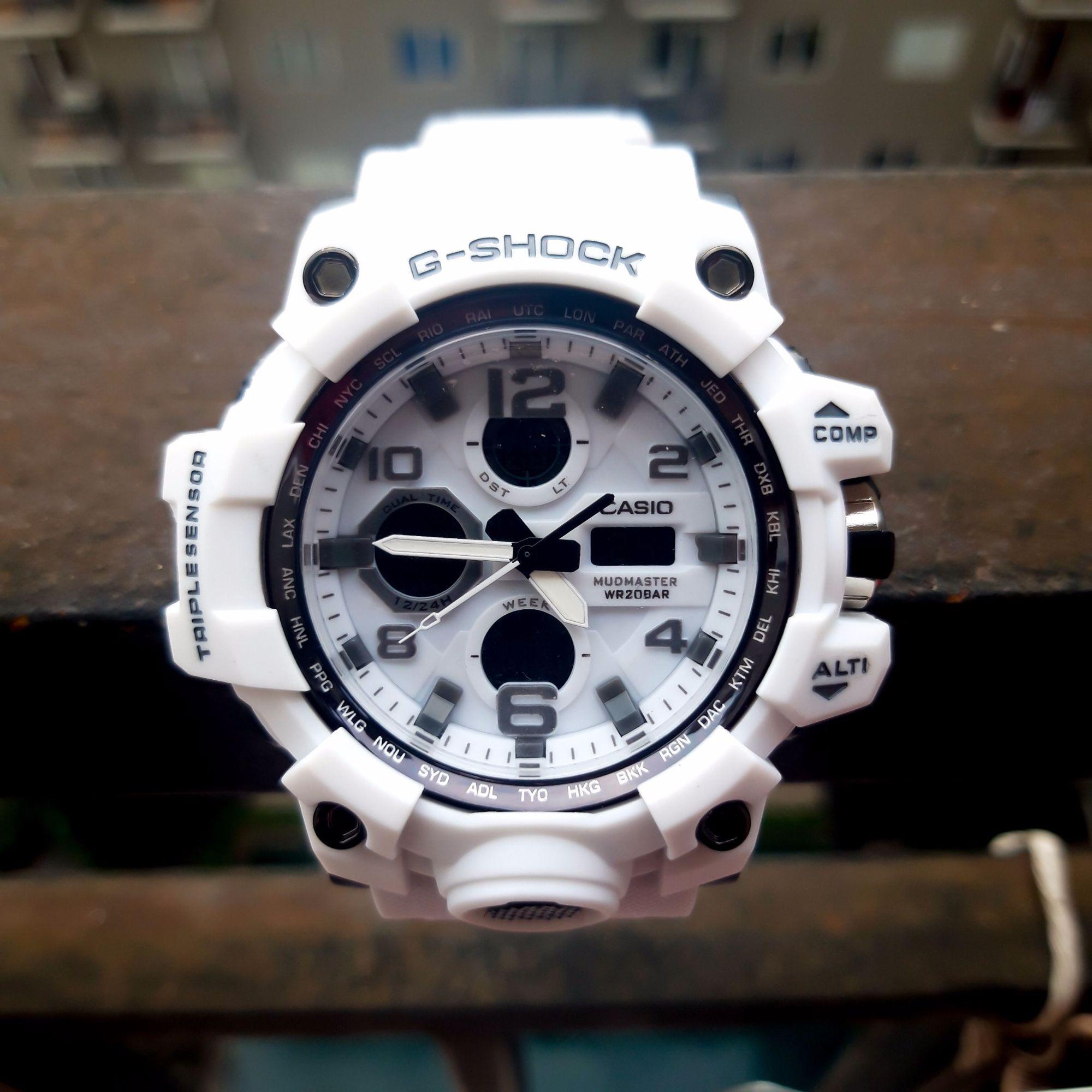 JAM TANGAN PRIA G SPORT FASHION GWG1000 FULL PUTIH WATER RESIST