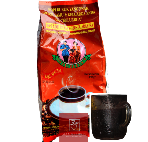 Kopi Bubuk Robusta-Arabika Merek Keluarga Khas Kotamobagu Manado