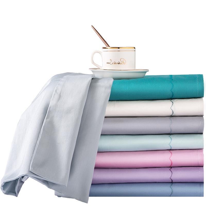 Ga Trải Giường Ba Mảnh 100% Cotton 60 Vải Dệt Bằng Tơ Màu Vỏ Chăn Đơn Chiếc Và Mùa Hè 100% Cotton Giản Lược Hai Người 1.51.8m Giường