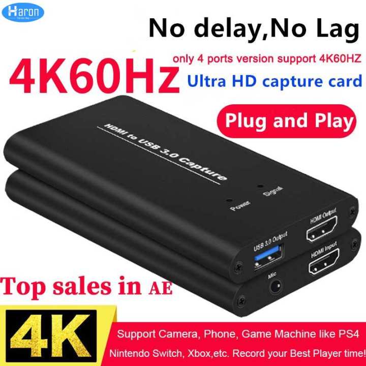 Haron Hdmi Video Capture Card Usb 3 0 Type C Hd 1080p 60fps Game Video Recorder For