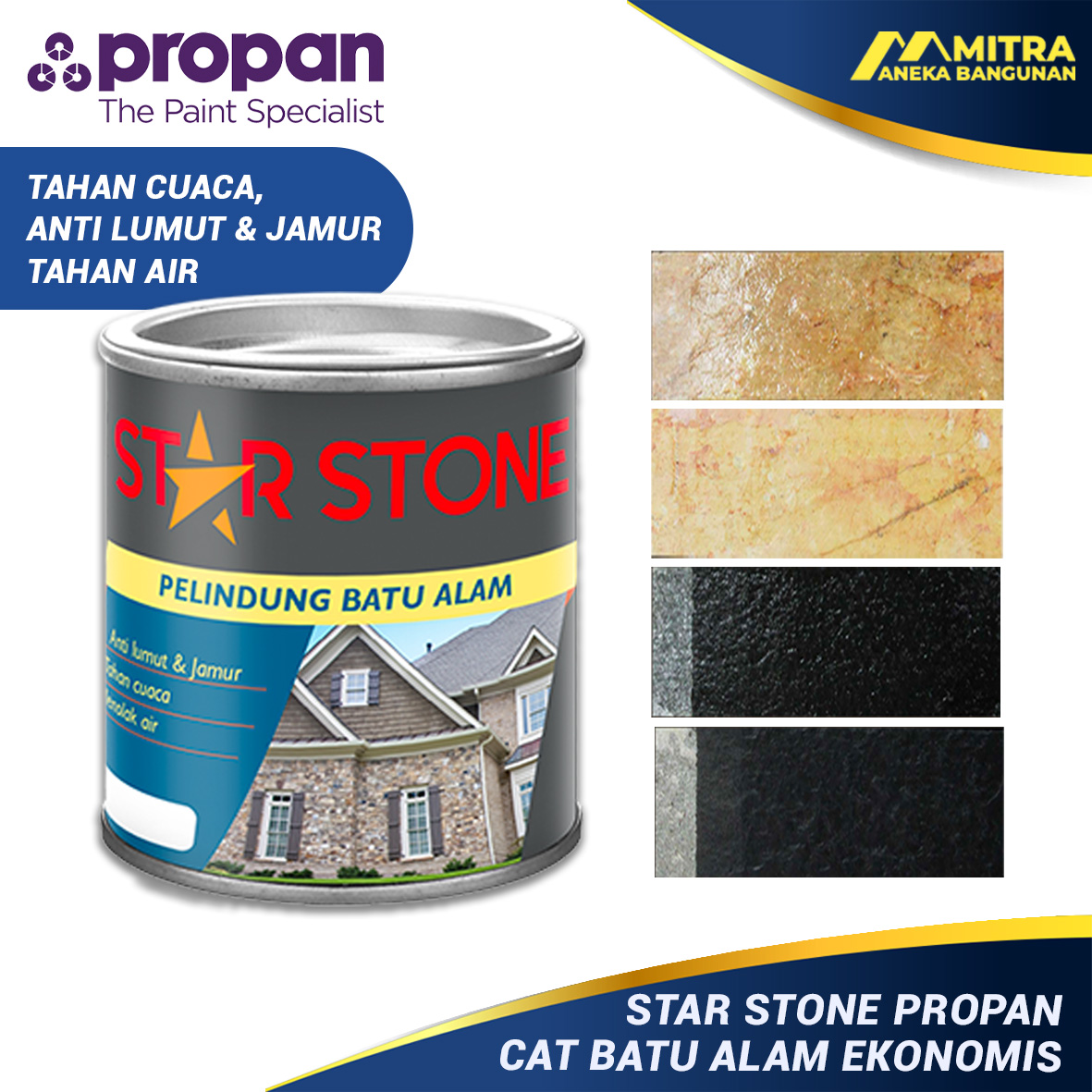 CAT PELINDUNG BATU ALAM STAR STONE / STAR STONE PROPAN 0,8 LITER
