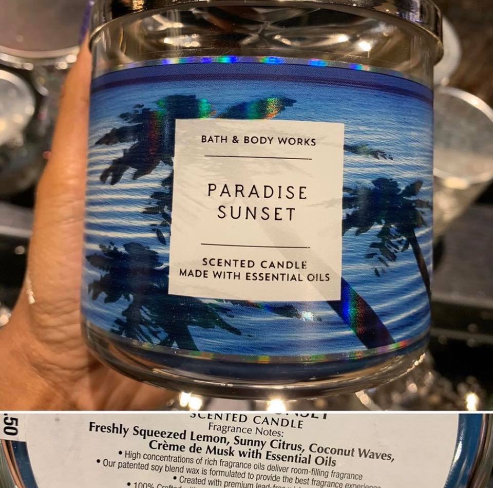 paradise sunset candle bath and body works