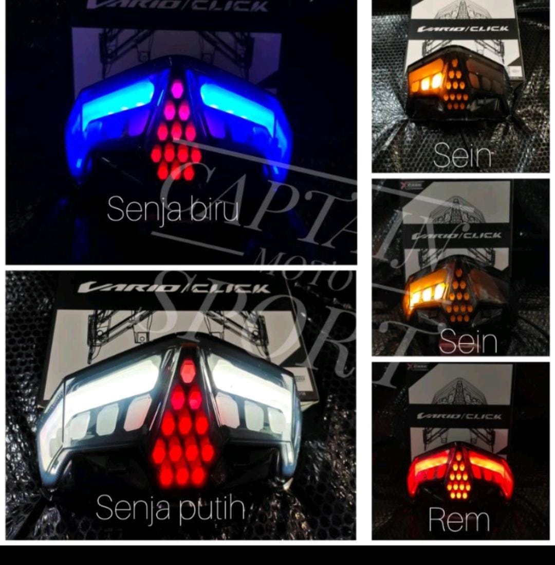 STOPLAMP VARIO 125 150 NEW TAHUN 2018 2019 2020 2021 SENJA BIRU LAMPU