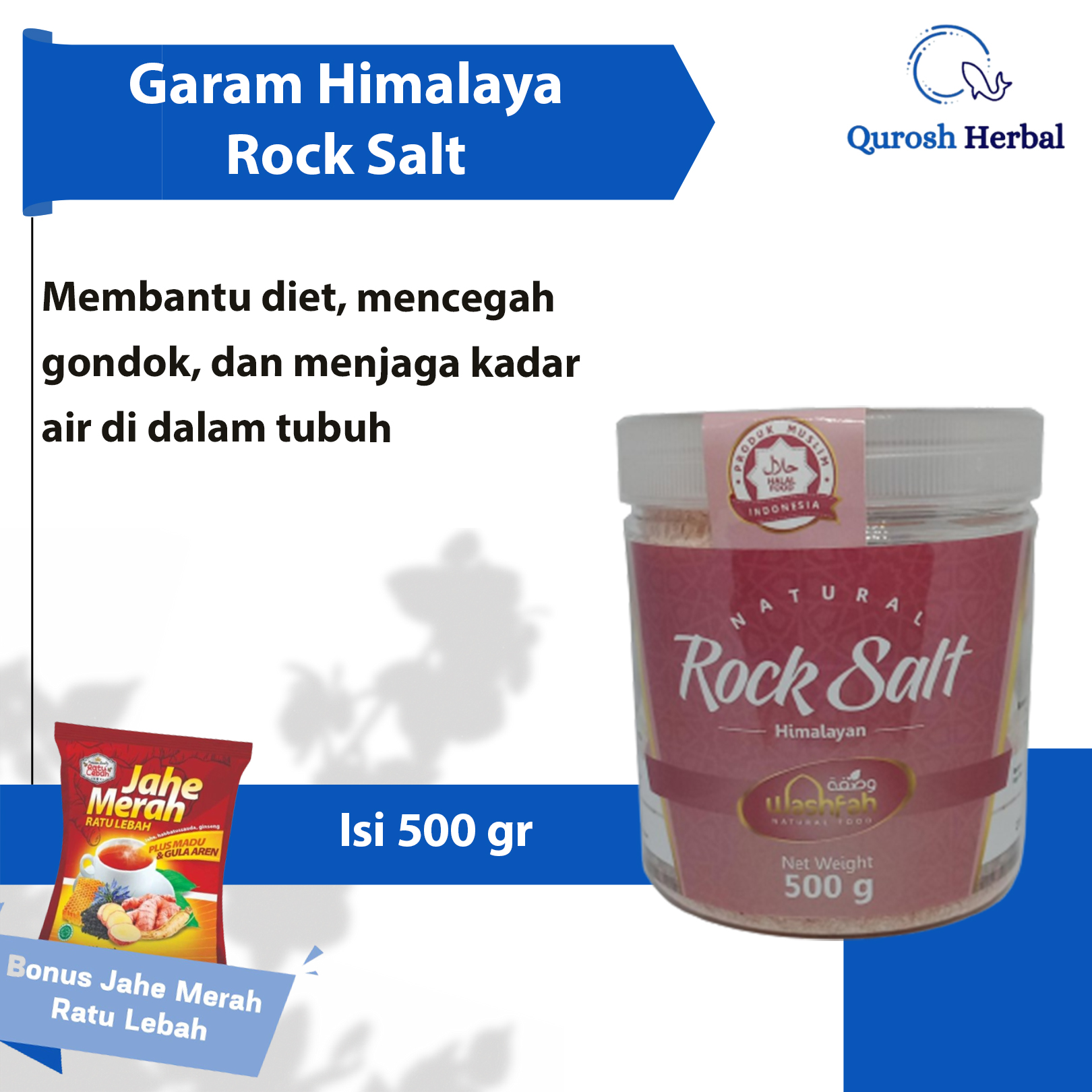 100 Garam Himalayan Rock Salt Himalayan 500 gr Garam ikan Garam