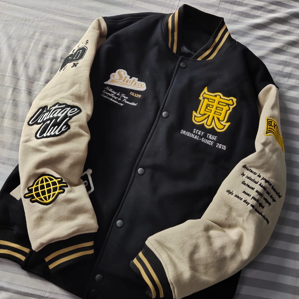 Jaket Varsity Baseball Full Bordir 