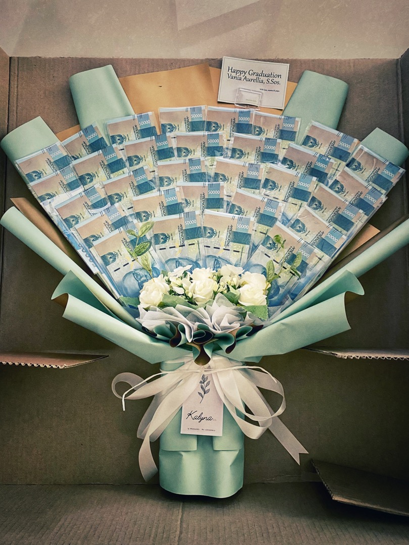 Bouquet Buket uang kekinian mahar acara Souvenir buket kerangka buket