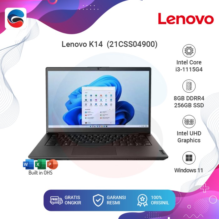 LENOVO Laptop K14 Gen 1 Intel Core i3 1115G4 8GB 256GB [21CSS04900 ...