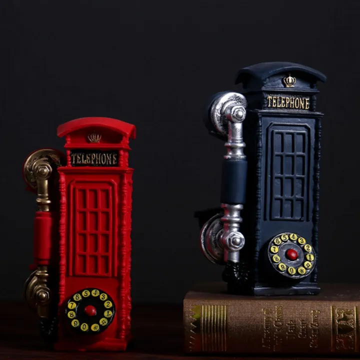 21cm European Resin Telephone Booth, Telephone Booth Cabinet