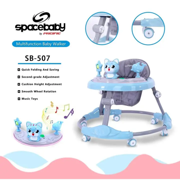 Baby Walker Space Baby Sb 507 Music Bisa Jadi Meja Makan Bayi Lazada Indonesia