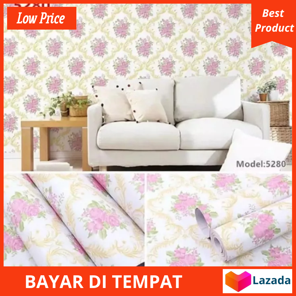 Cod Paket 6 Roll Wallpaper Stiker Dinding Motif Dan Karakter Premium Quality Size 45cm X 4 5m Folkadot Mocha Gh085 Termurah Lazada Indonesia