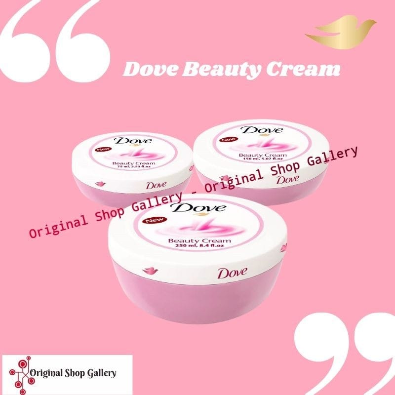 Dove Beauty Nourishing Cream Lotion Melembutkan Kulit Kering Varian Beauty Cream Pink 75ml Lazada Indonesia