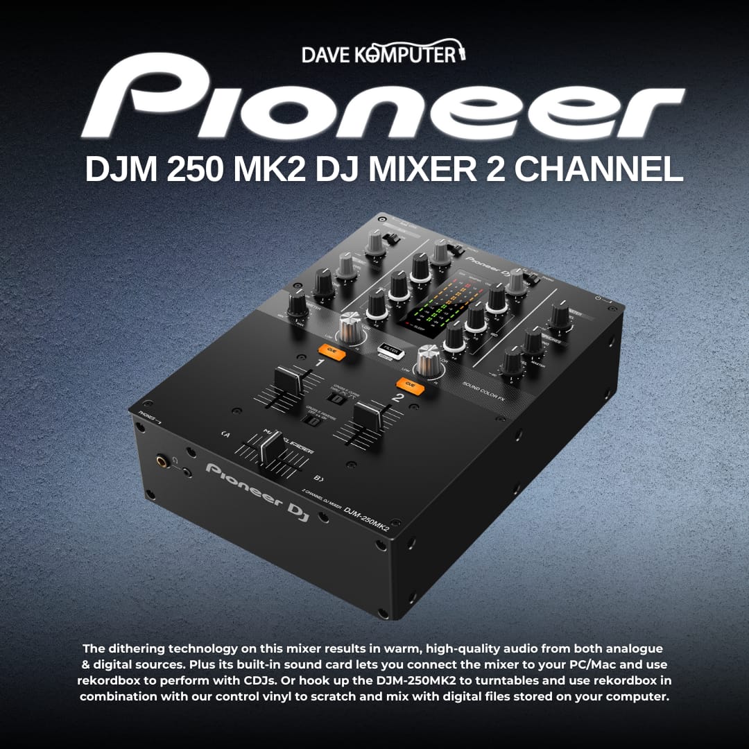 Pioneer DJ DJM-250MK2 2チャンネル DJミキサー 23年製 Pioneer DJ DJM