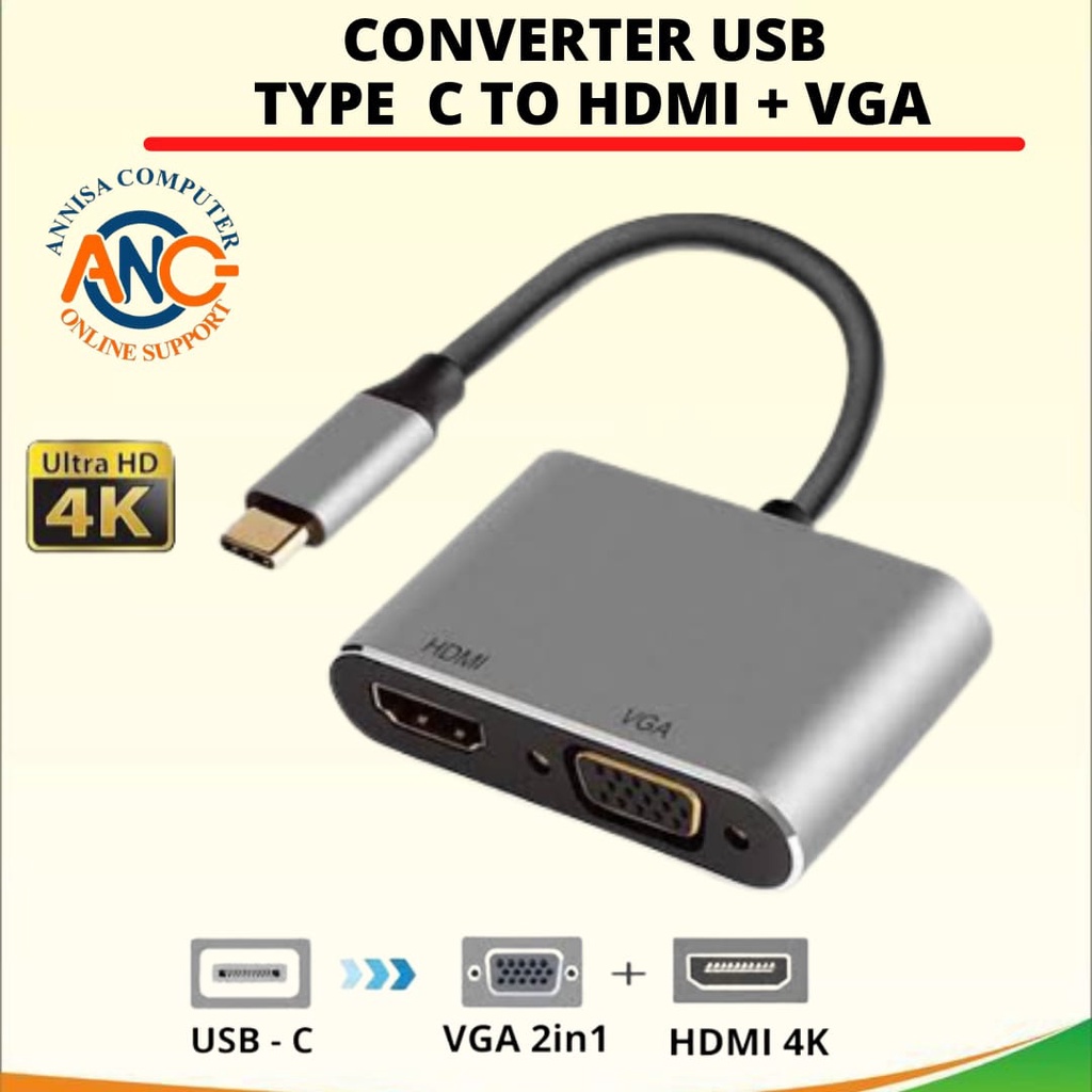 usb c to hdmi and vga adapter