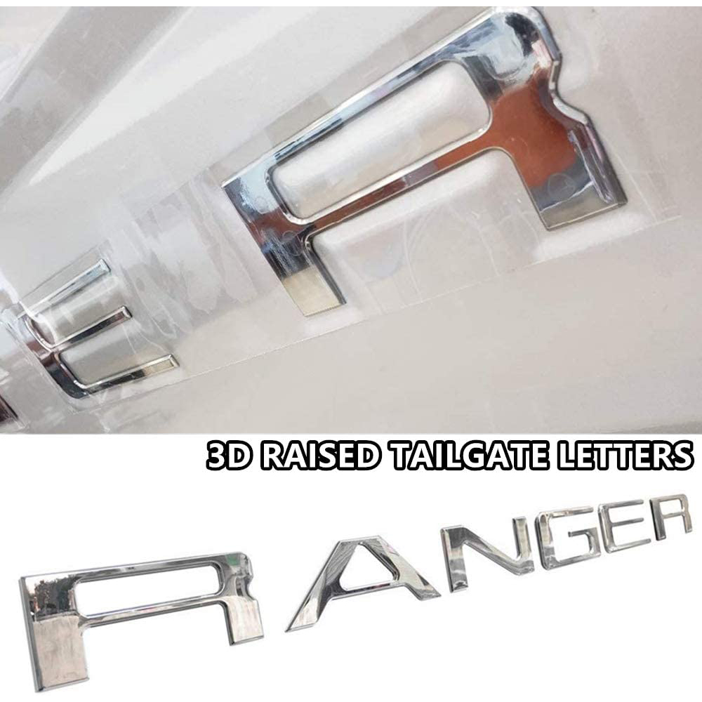 Chữ Chèn Cổng Sau Đề Can Nâng & Đề Can 3D Cho Ford Ranger 2019 2020, Biểu Tượng Cổng Sau Chữ Cái