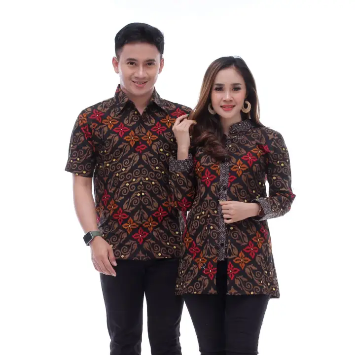 Baju Batik Couple Harga Sepasang Premium Batik Modern Cap Sarimbit Original V Motif Cap By Batik Q Lazada Indonesia