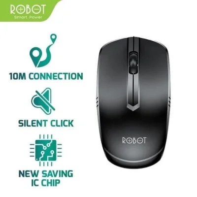 Robot Mouse Wireless M200 2.4Ghz Silent Click Optical 1600 Dpi