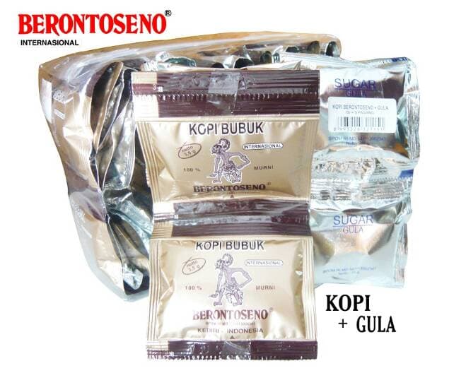 Berontoseno Kopi dan Gula Sachet Pisah isi 25 pasang Lazada Indonesia