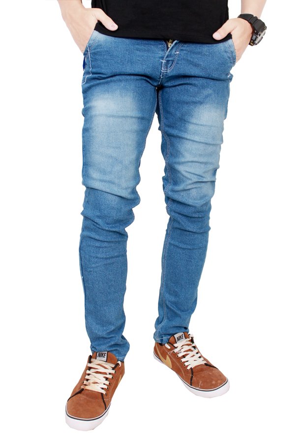 celana soft jeans stretch melar pria 