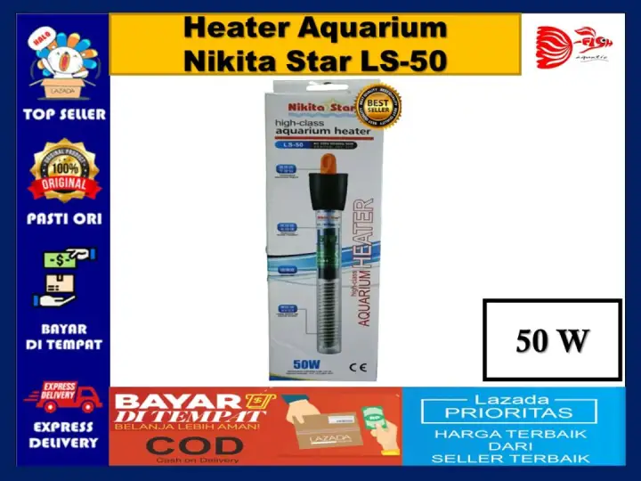 Vina Aquatic Heater Nikita Star 50 Watt Heater Aquarium Penghangat Aquarium Heater Termurah Lazada Indonesia