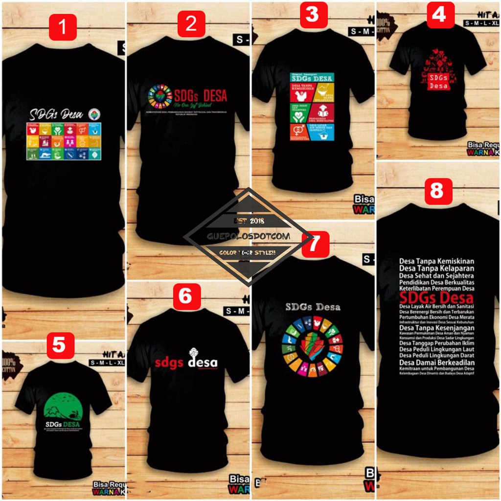 Kaos SDGs Desa BANYAK DESIGN - Kaos SDGs Kementerian Desa - Kaos ...