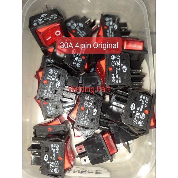 Switch On off 30A 4 pin mesin las original untuk mesin las | Lazada ...