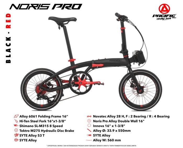SEPEDA LIPAT PACIFIC NORIS PRO 16 INCH 