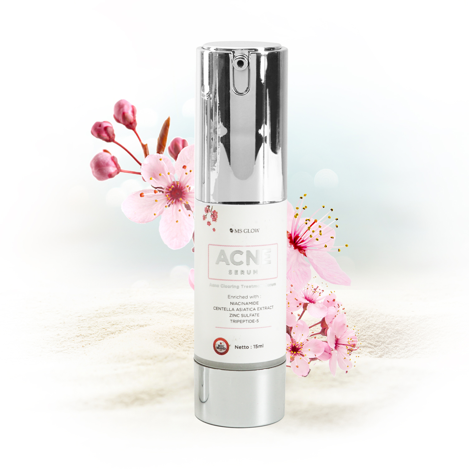MS Glow Serum Acne Kemasan Baru 15 ML Produk Original 100 aman BPOM Perawatan Wajah jerawat meradang jerawat batu beruntusan pori pori besar jerawat merah Skincare BPO Lazada Indonesia
