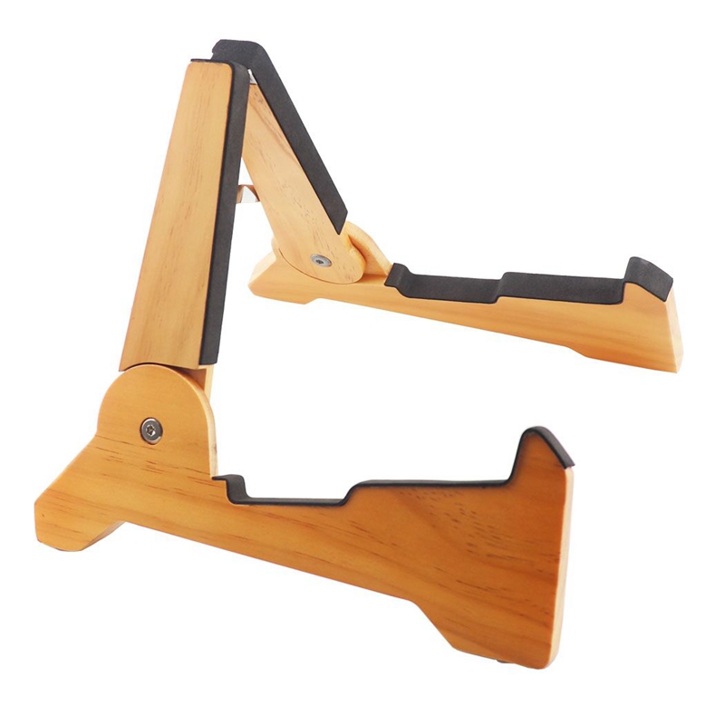 Universal Folding a Frame Wooden Guitar Stand Holder Support Fit for Electric Guitar Acoustic Guitar Ukulele Bass