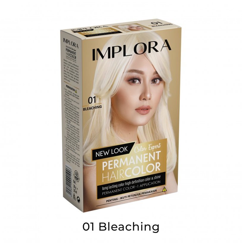 IMPLORA New Permanent Hair Color / Cat Rambut Perwarna Bleaching Warna ...
