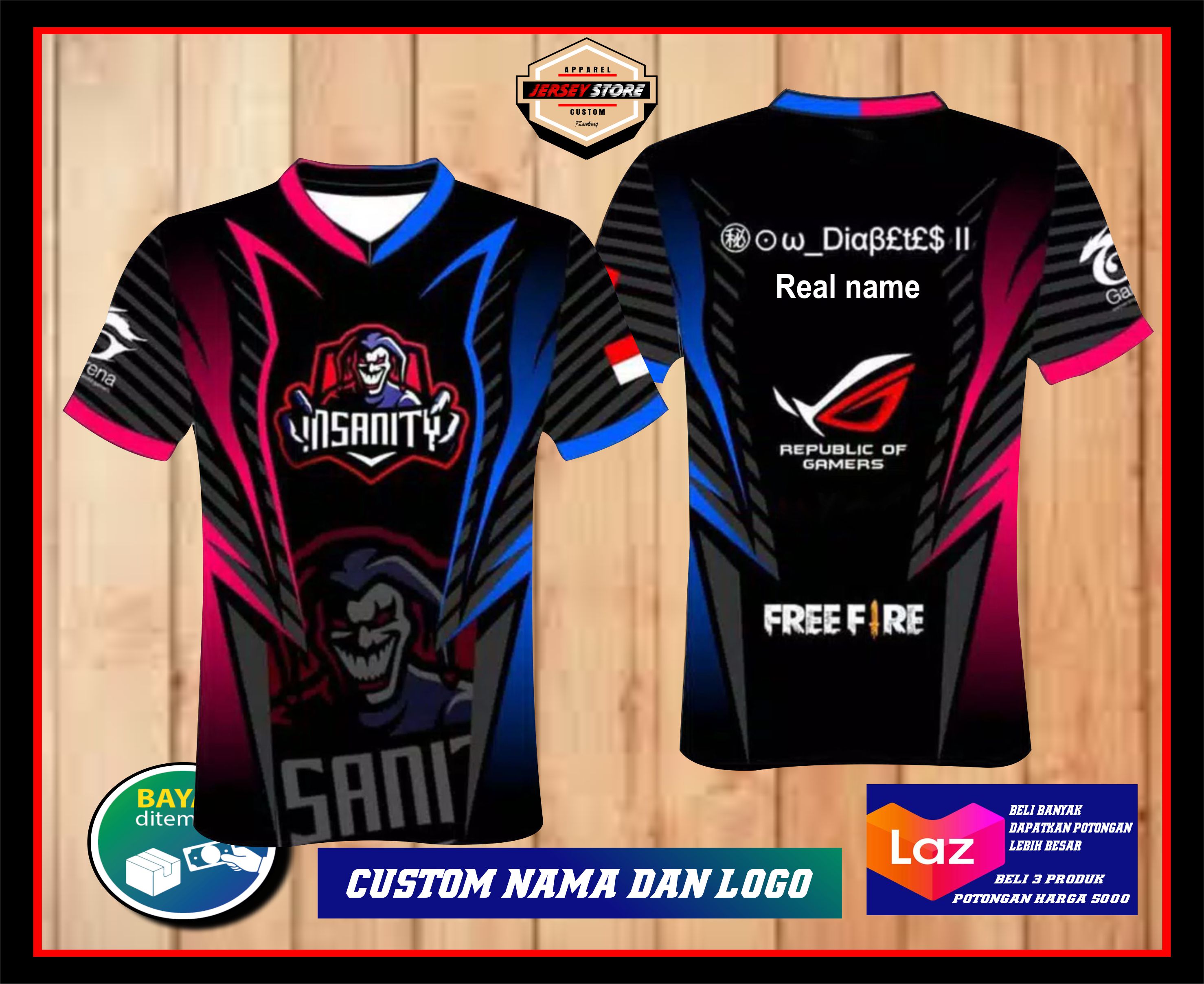Jual Jersey Freefire Nickname Guild Terbaru - Jul 2022 | Lazada