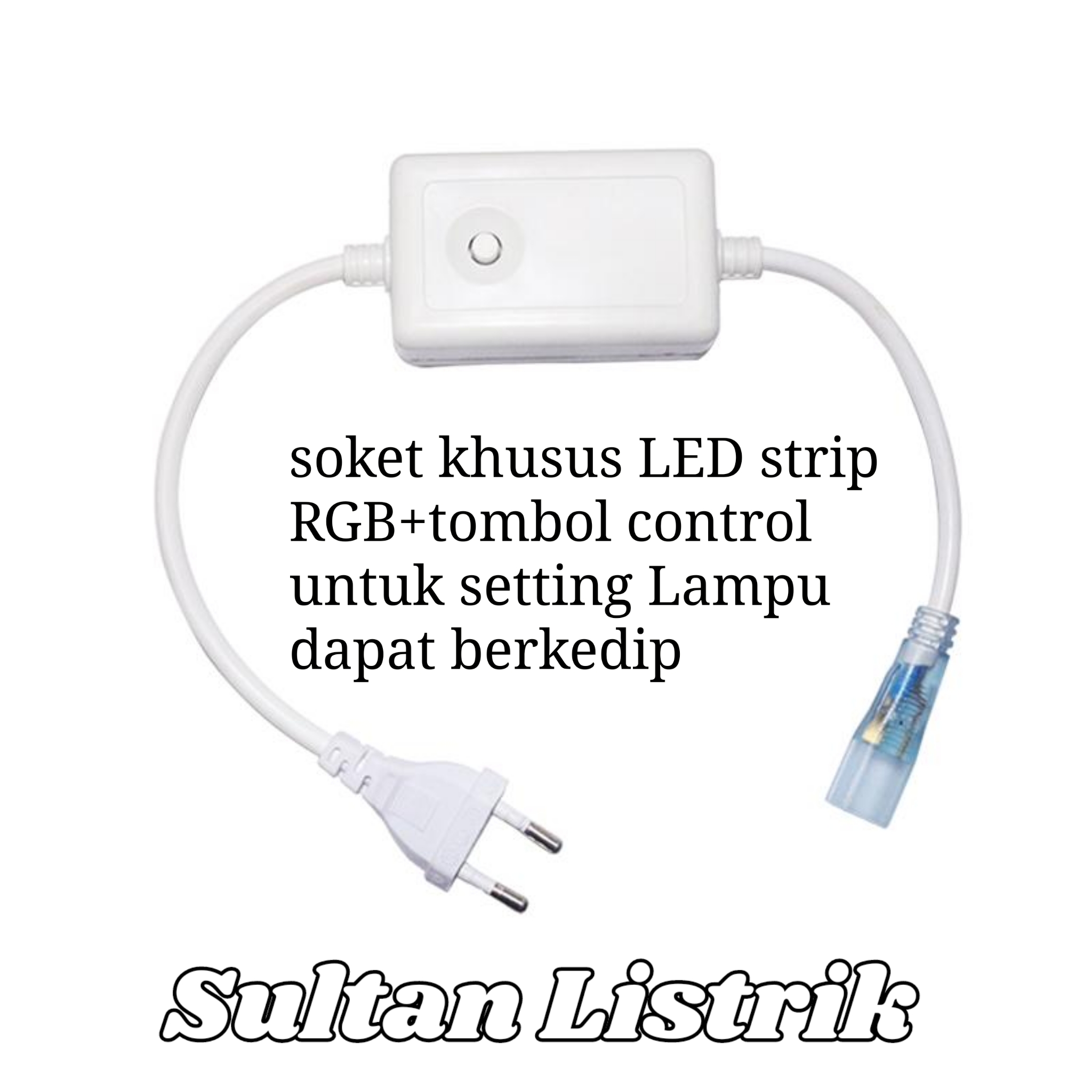 PAKET 1-6 METER PLUS SOKET/COLOKAN LAMPU LED STRIP SELANG WARNA WARNI ...