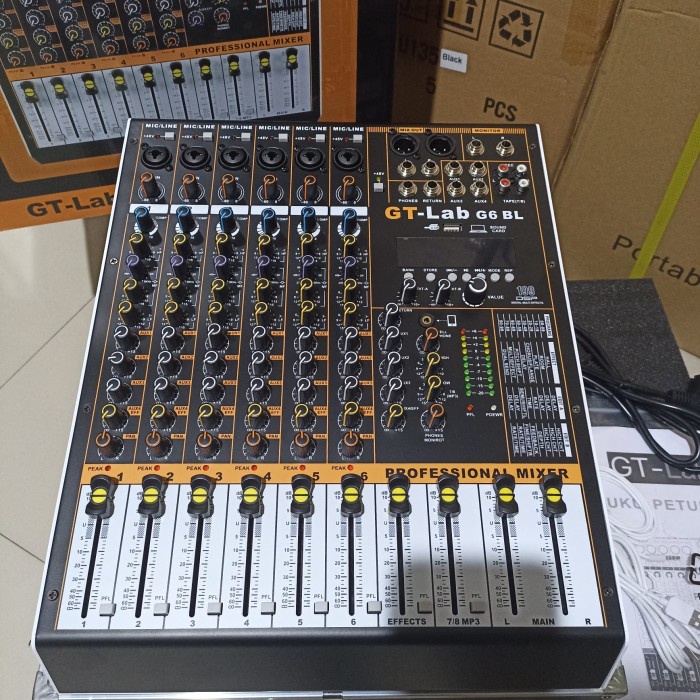 Mixer Analog RDW GT Lab 6 BL / 6BL + KOMPRESS 6 channel Lazada