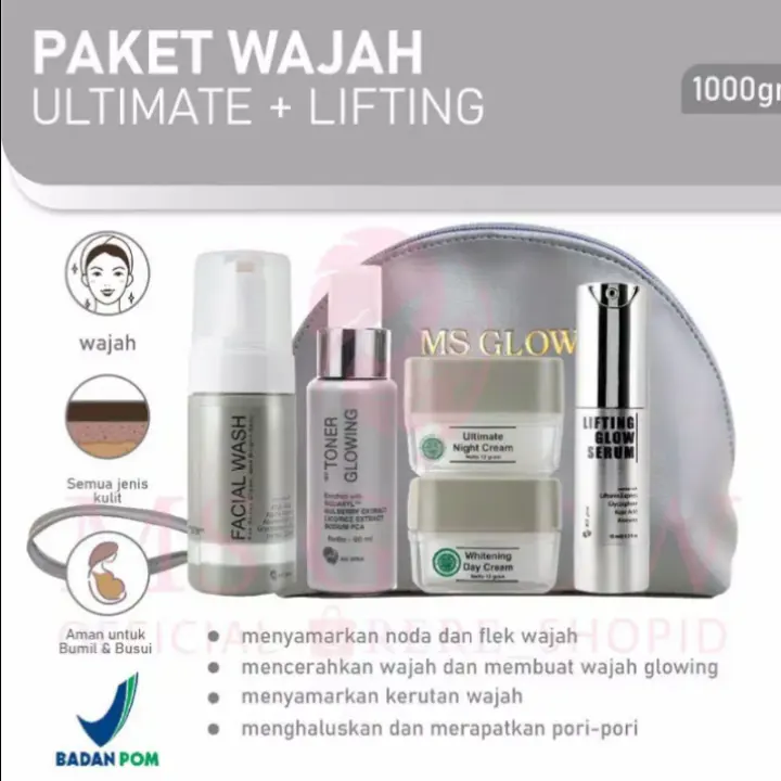 Ms Glow Ultimate Series Serum Lifting Bpom 100 Original Aman Buat Busui Bumil Mengatasi Flek