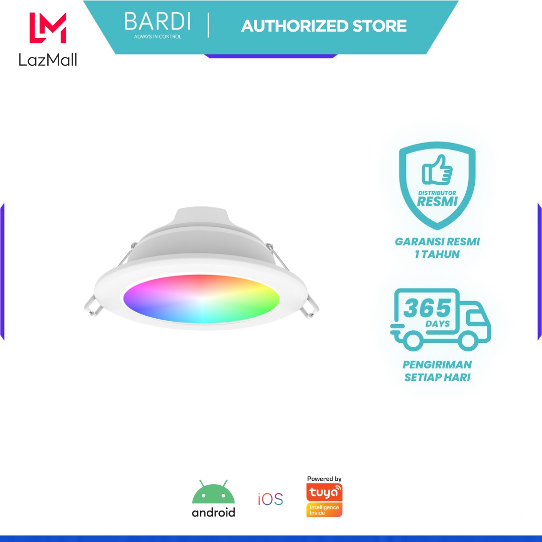 BARDI Smart Beacon Panel Downlight 8W RGBWW Bluetooth | Lazada Indonesia