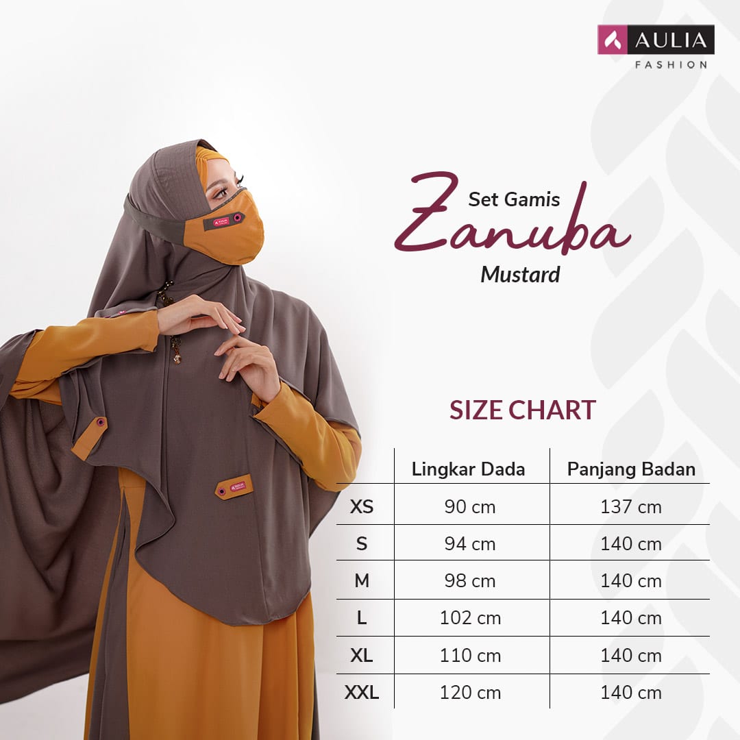 Set Gamis Zanuba Mustard Baju Gamis Aulia Fashion Terbaru 2020 Original Gamis Lebaran Gamis Jilbab Lazada Indonesia