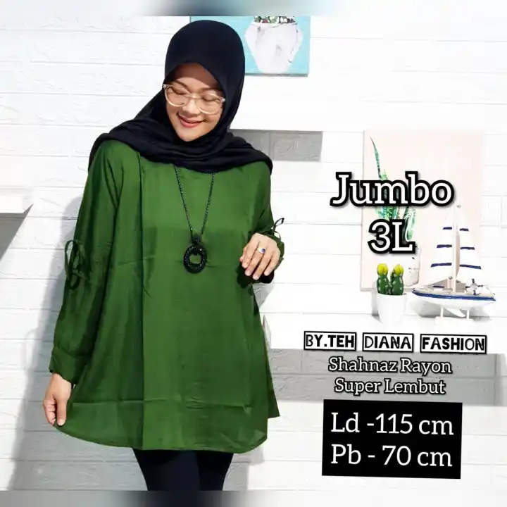 Baju Atasan Wanita Jumbo 3l Atasan Wanita Jumbo Kekinian Blouse Jumbo 3l Bluse Jumbo Wanita Blus Jumbo Wanita Terbaru Model Shahnaz Rayon Super Lembut Ld 115 Cm Lazada Indonesia