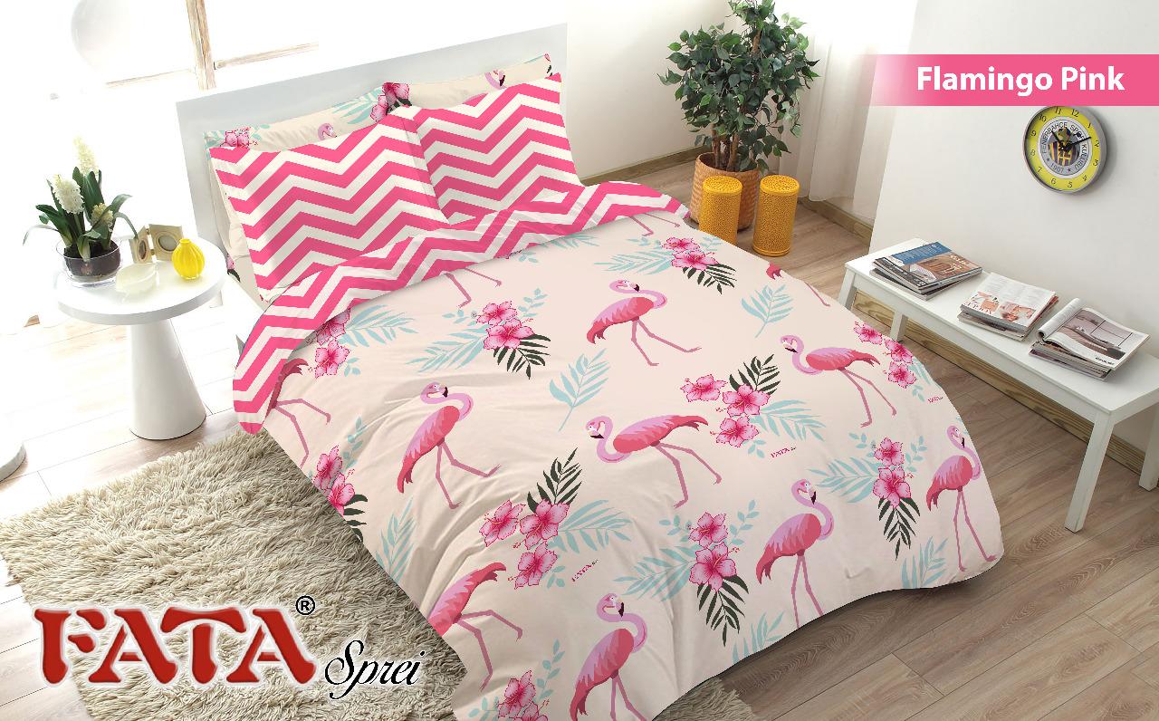 FATA- Bed Cover King set Flamingo Pink