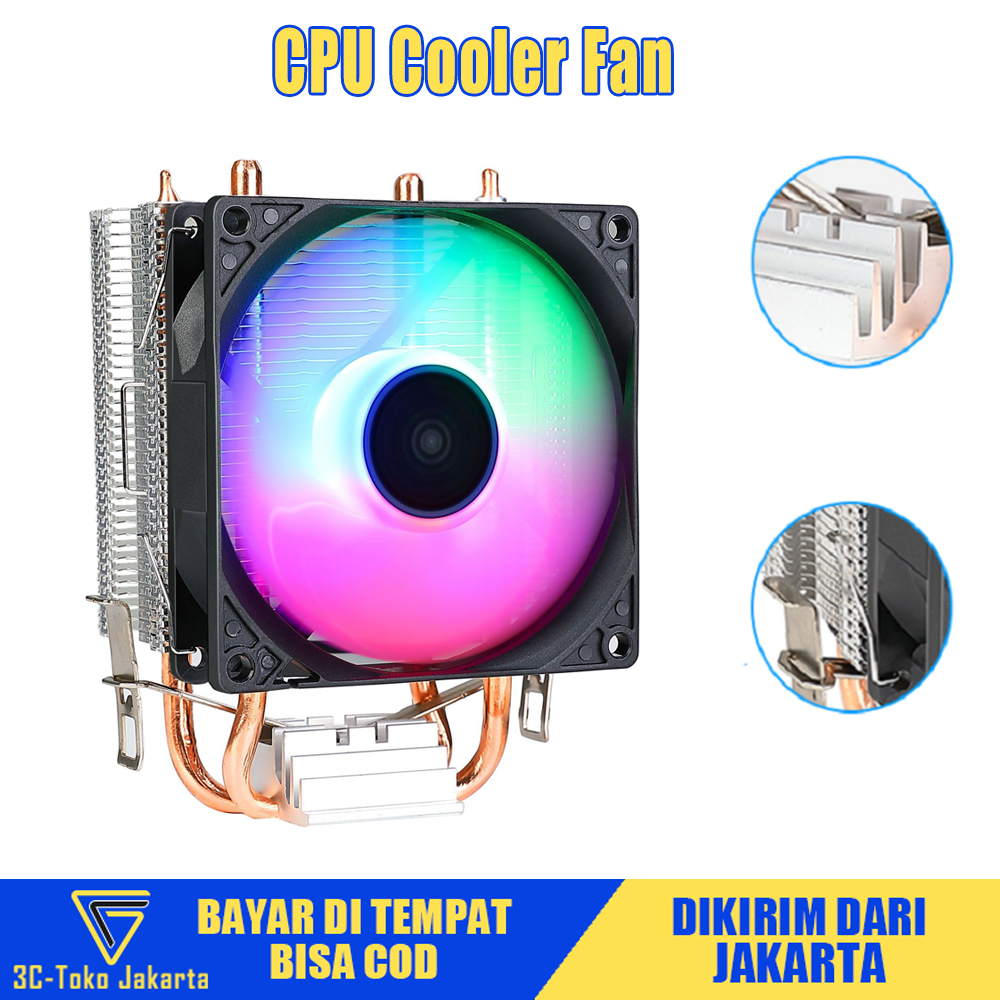 TISHRIC Cooling CPU Cooler Fan PWM 3Pin RGB Air Cooler Processor Cooler