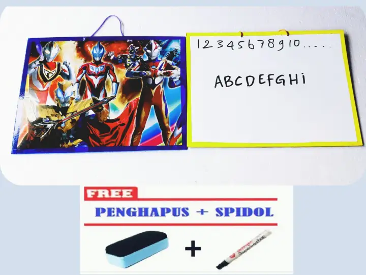 Papan Tulis Bergambar Atk Belajar Dan Bermain Anak Free Spidol Penghapus Lazada Indonesia