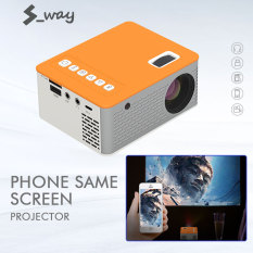S_way Máy chiếu mini 4K HD dùng cho điện thoại thông minh, để phóng to hình ảnh xem phim rạp tại nhà – INTL